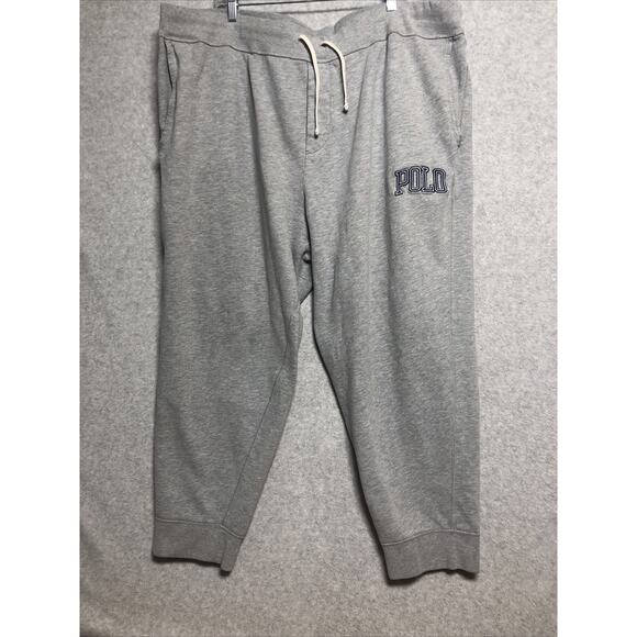 Polo Ralph Lauren Mens Collegiate Logo Fleece Sweatpants Grey Big & Tall 4XB - Picture 1 of 13